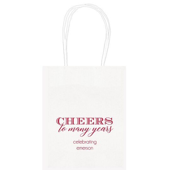 Cheers To Many Years Mini Twisted Handled Bags