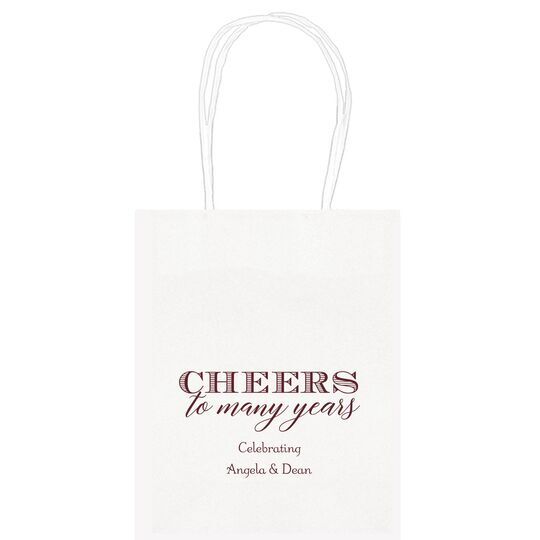 Cheers To Many Years Mini Twisted Handled Bags