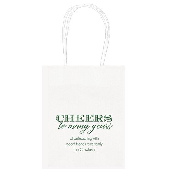 Cheers To Many Years Mini Twisted Handled Bags