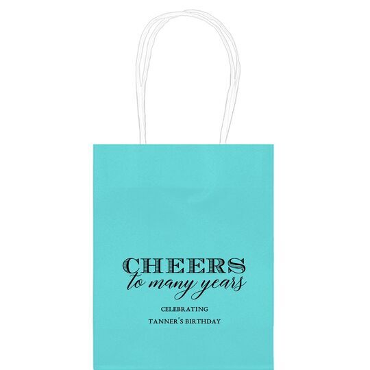 Cheers To Many Years Mini Twisted Handled Bags