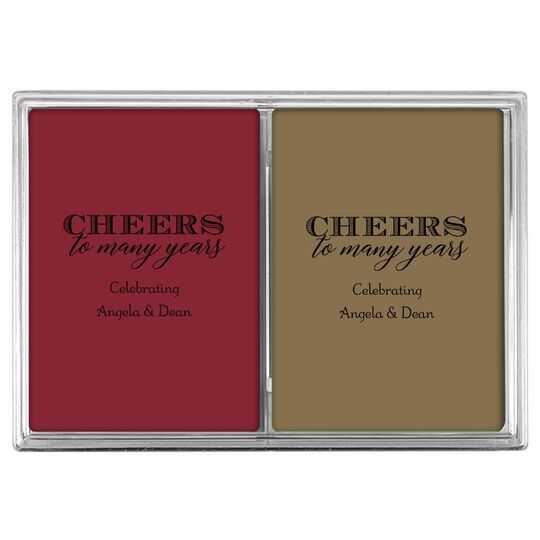 Cheers To Many Years Double Deck Playing Cards