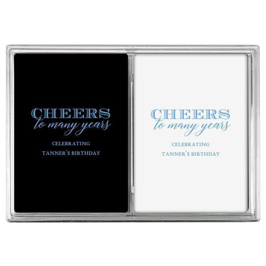 Cheers To Many Years Double Deck Playing Cards