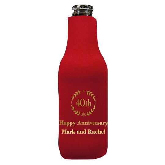 40th Wreath Bottle Huggers