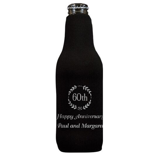 60th Wreath Bottle Huggers