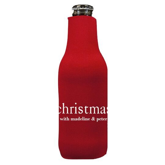 Big Word Christmas Bottle Huggers
