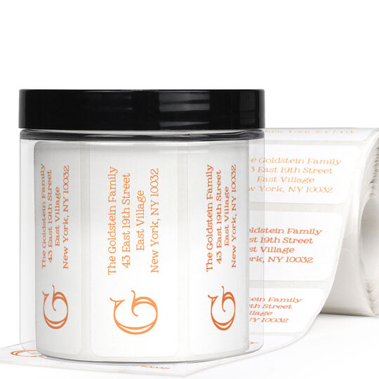 Goldstein Rectangle Address Labels in a Jar