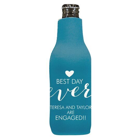 Best Day Ever with Heart Bottle Huggers