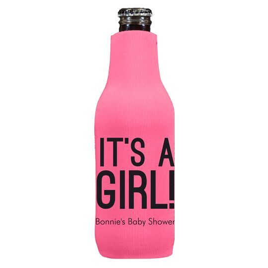 Bold It's A Girl Bottle Huggers