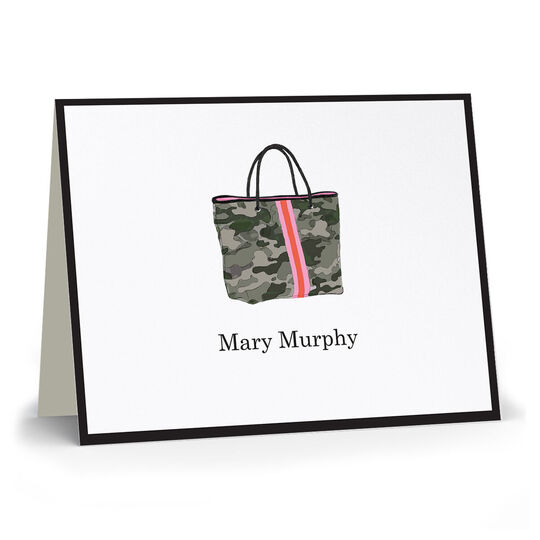 Camo Tote Bag Folded Note Cards
