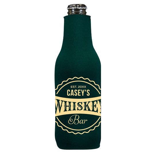 Whiskey Bar Label Bottle Huggers