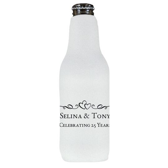 Two Hearts on a Vine Bottle Huggers