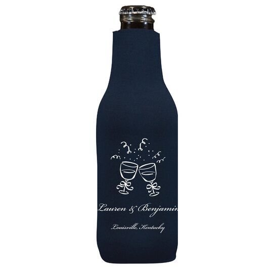 Toasting Wine Glasses Bottle Huggers