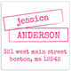 Stacked Blocks Square Address Labels in a Jar Image 3 of 4