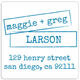 Stacked Blocks Square Address Labels in a Jar Image 4 of 4
