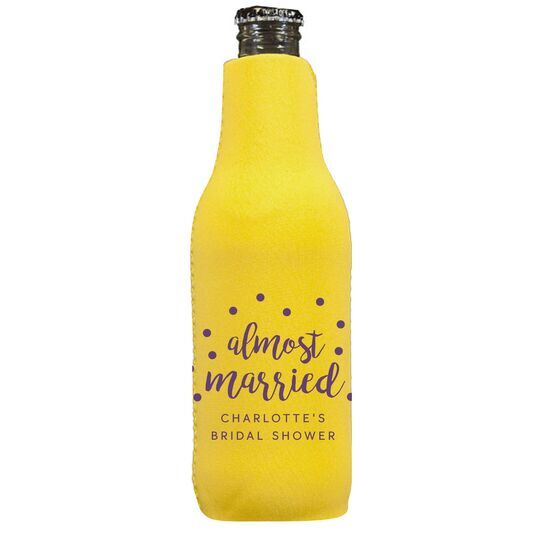 Confetti Dots Almost Married Bottle Huggers
