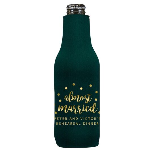 Confetti Dots Almost Married Bottle Huggers