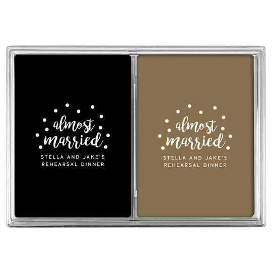 Confetti Dots Almost Married Double Deck Playing Cards