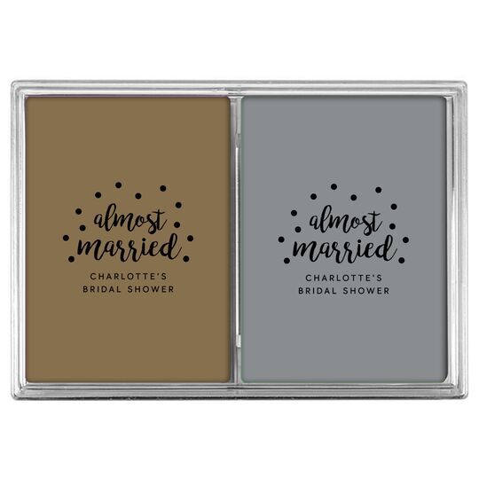 Confetti Dots Almost Married Double Deck Playing Cards