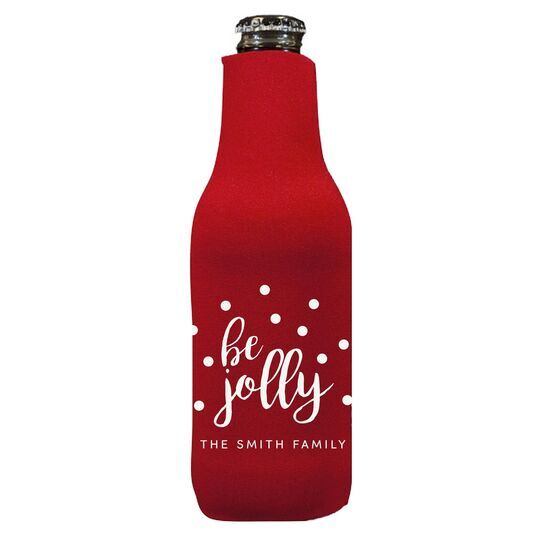 Confetti Dots Be Jolly Bottle Huggers
