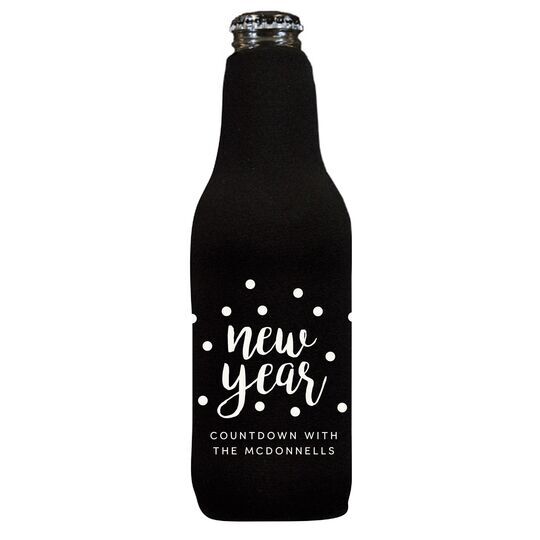 Confetti Dots New Year Bottle Huggers