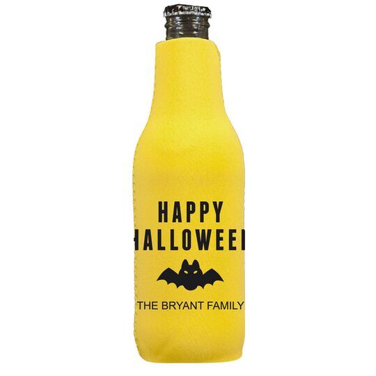 Happy Halloween Bat Bottle Huggers