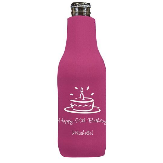 Modern Birthday Cake Bottle Huggers