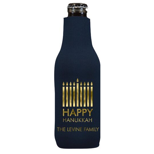 Modern Menorah Hanukkah Bottle Huggers