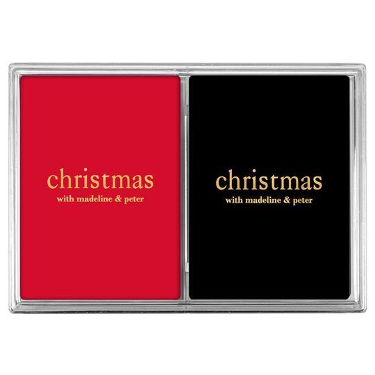 Big Word Christmas Double Deck Playing Cards