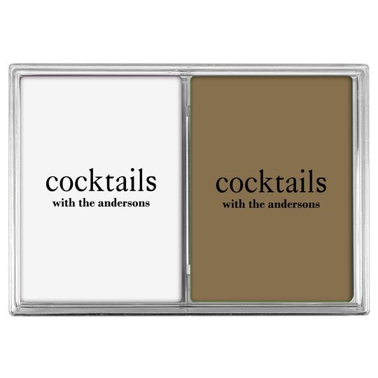 Big Word Cocktails Double Deck Playing Cards