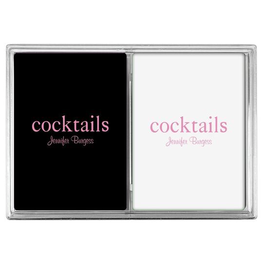 Big Word Cocktails Double Deck Playing Cards