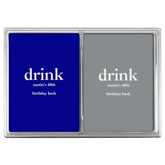 Big Word Drink Double Deck Playing Cards