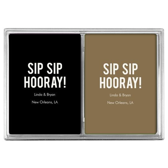 Bold Sip Sip Hooray Double Deck Playing Cards
