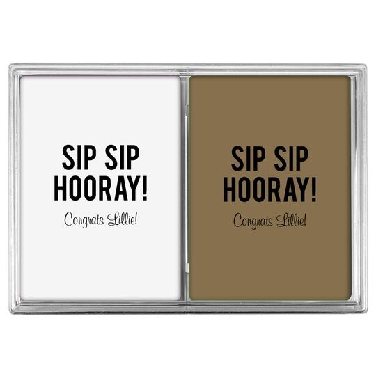 Bold Sip Sip Hooray Double Deck Playing Cards
