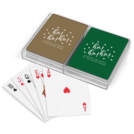 Confetti Dots Ho! Ho! Ho! Double Deck Playing Cards