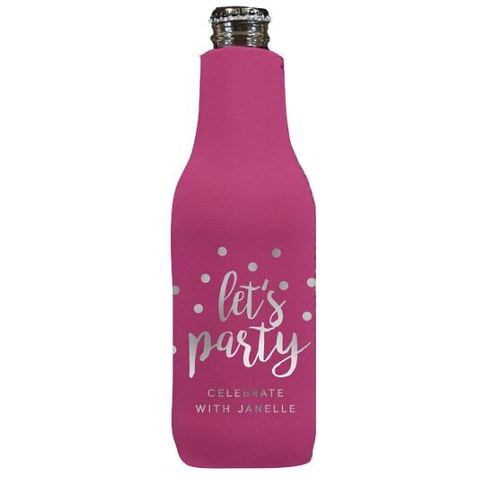 Confetti Dots Let's Party Bottle Huggers