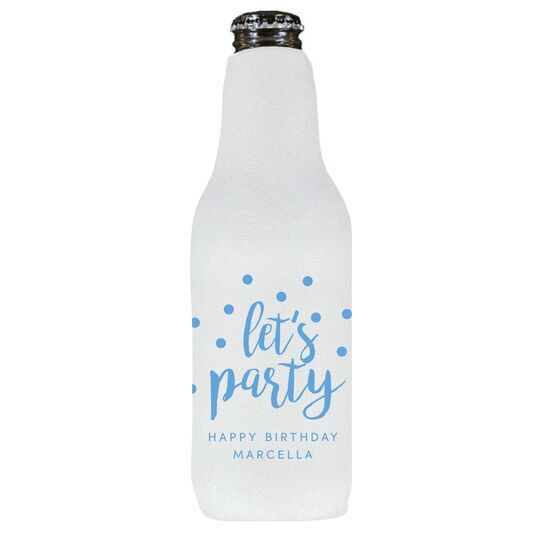 Confetti Dots Let's Party Bottle Huggers