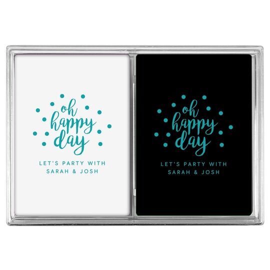 Confetti Dots Oh Happy Day Double Deck Playing Cards