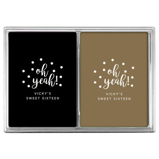 Confetti Dots Oh Yeah! Double Deck Playing Cards