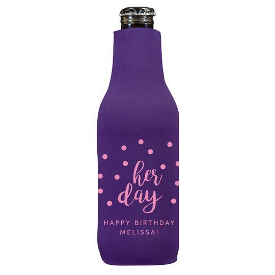 Confetti Dots Her Day Bottle Huggers