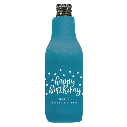 Confetti Dots Happy Birthday Bottle Huggers