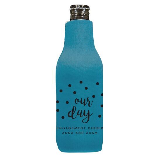 Confetti Dots Our Day Bottle Huggers