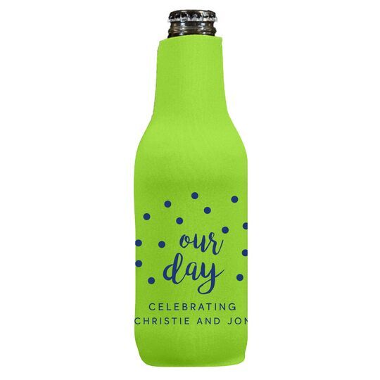 Confetti Dots Our Day Bottle Huggers