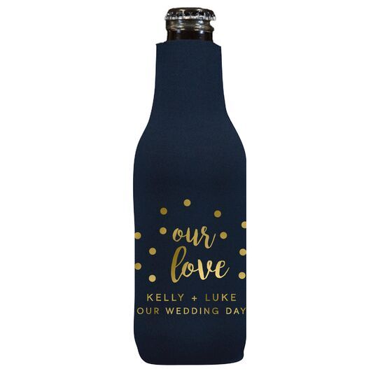 Confetti Dots Our Love Bottle Huggers