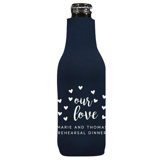 Confetti Hearts Our Love Bottle Huggers