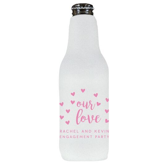 Confetti Hearts Our Love Bottle Huggers