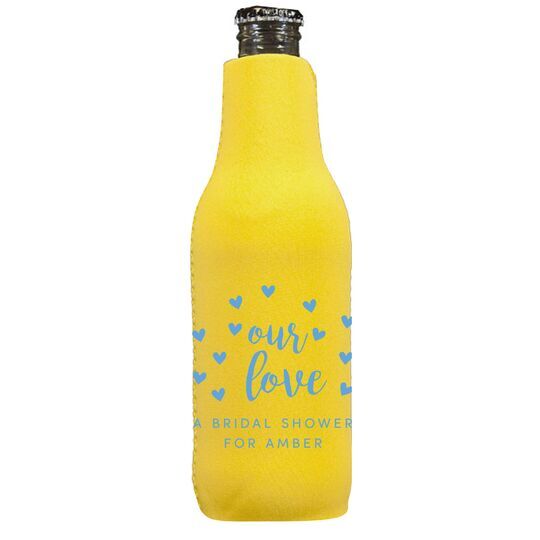 Confetti Hearts Our Love Bottle Huggers