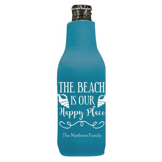 The Beach Is Our Happy Place Bottle Huggers