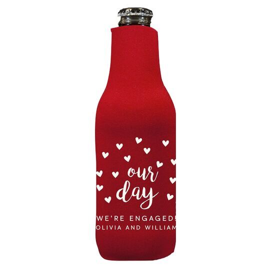 Confetti Hearts Our Day Bottle Huggers