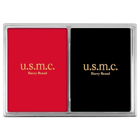 Big Word U.S.M.C. Double Deck Playing Cards
