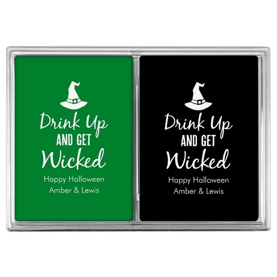 Drink Up and Get Wicked Double Deck Playing Cards